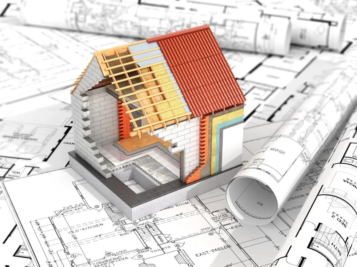 Architectural plans for an existing home assessment