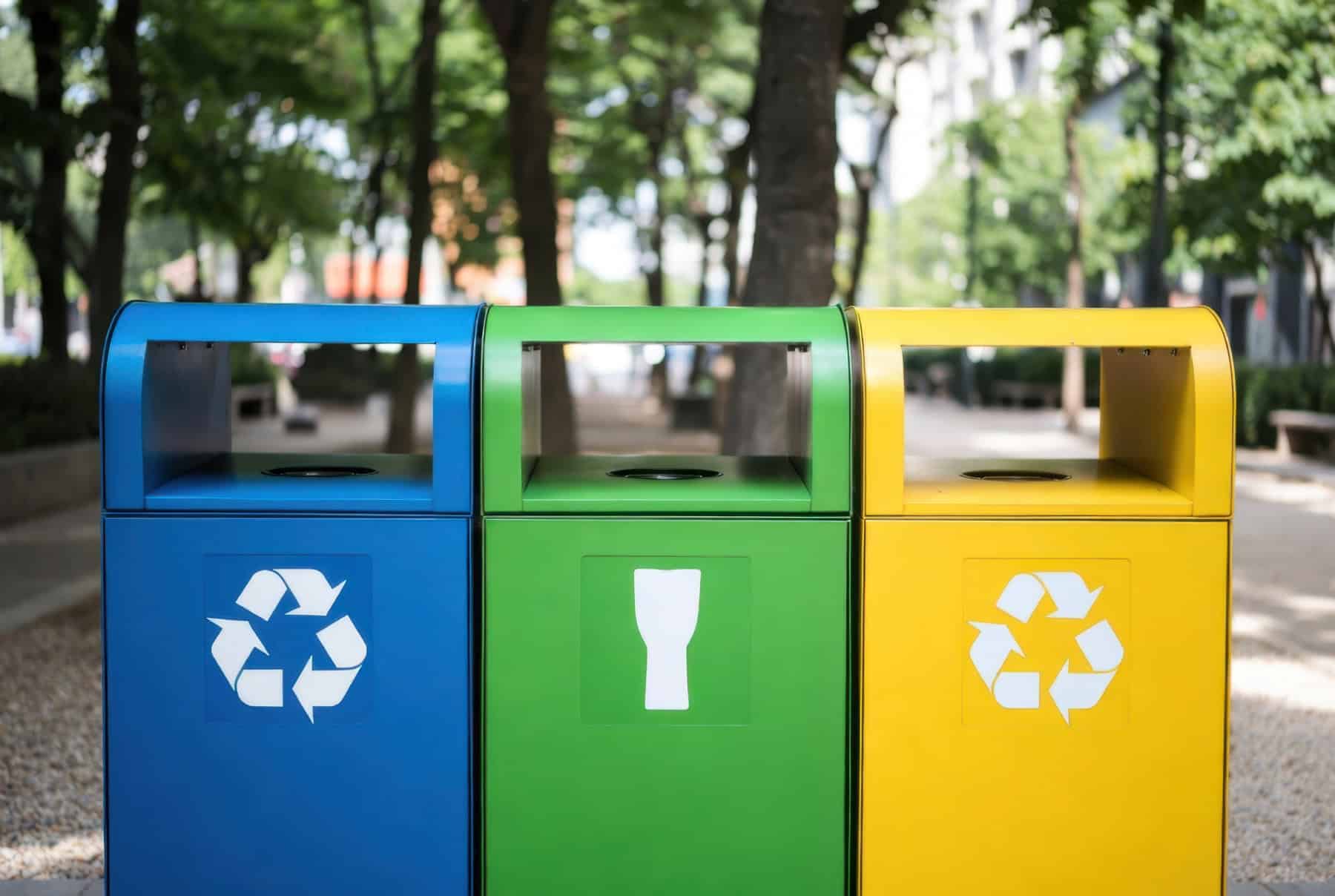 3 waste streams different bins
