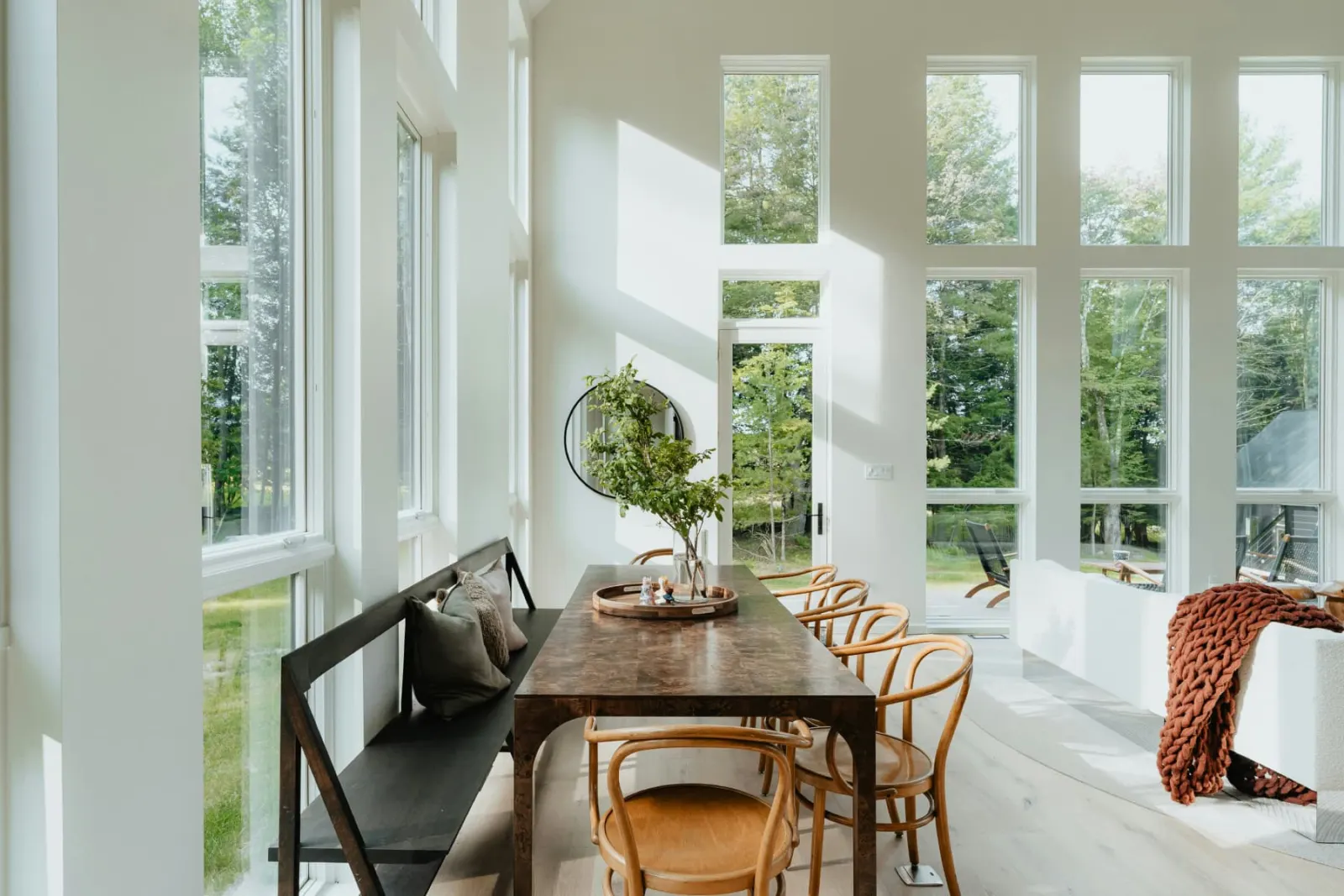 Bright living area with large windows and natural light