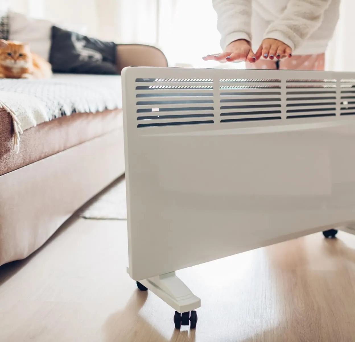 home with heater on