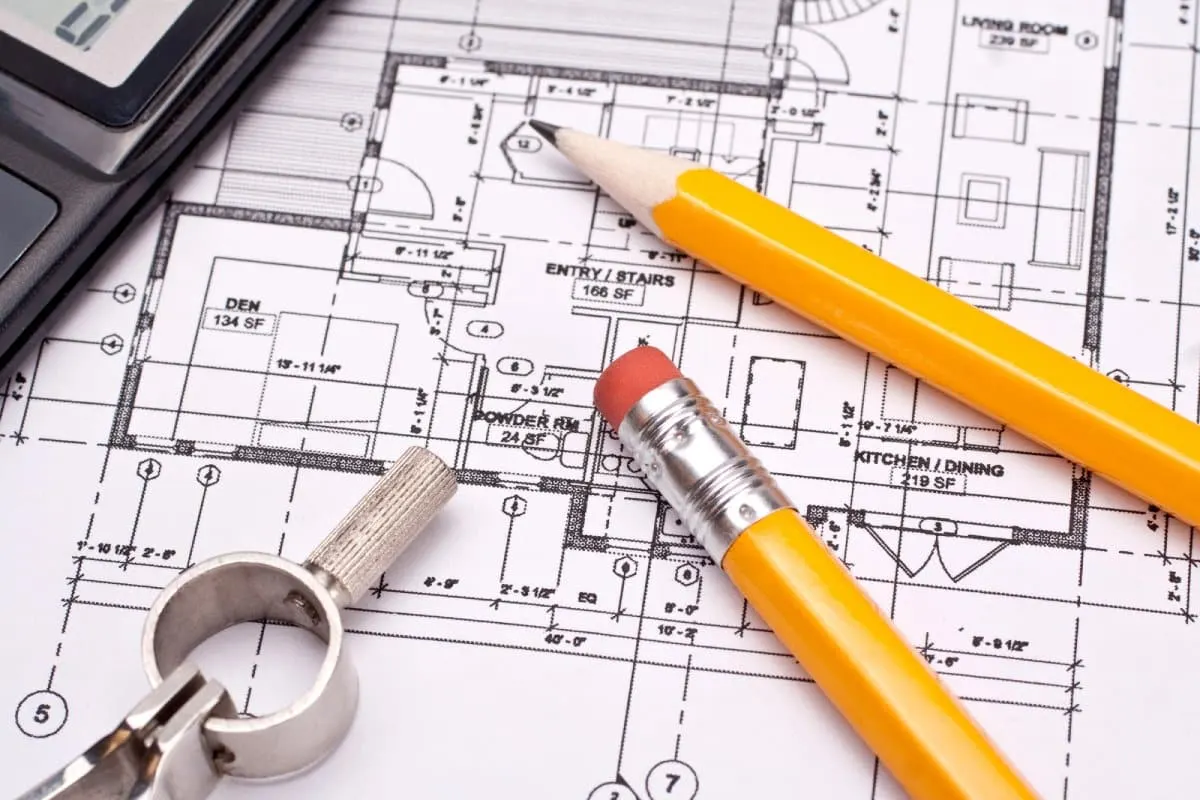 Architectural floor plan with drawing tools