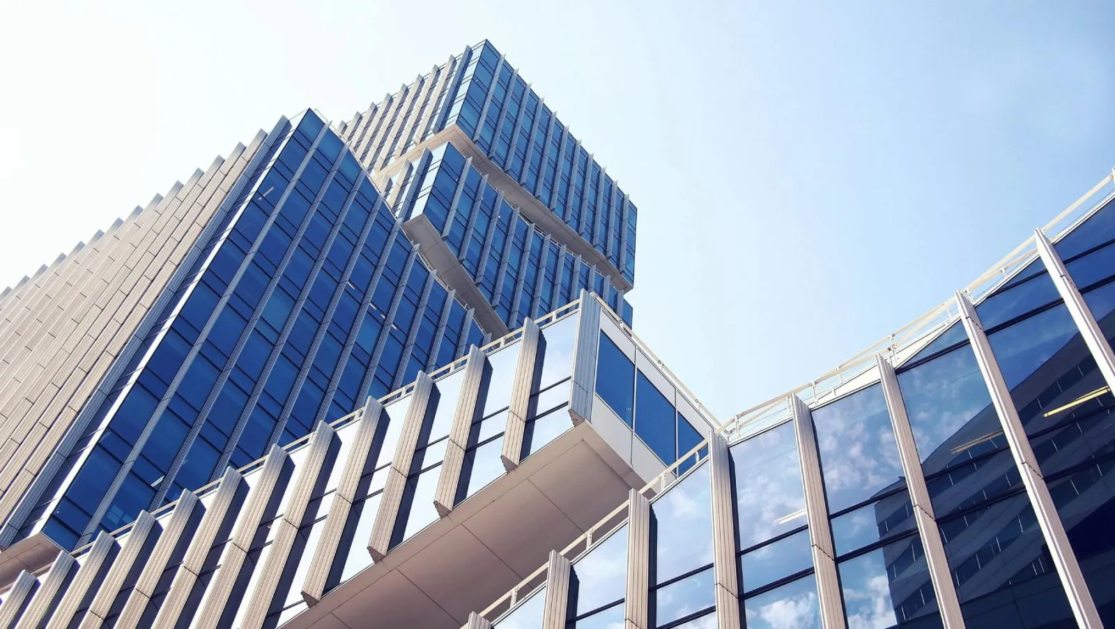 Modern glazed high-rise office building