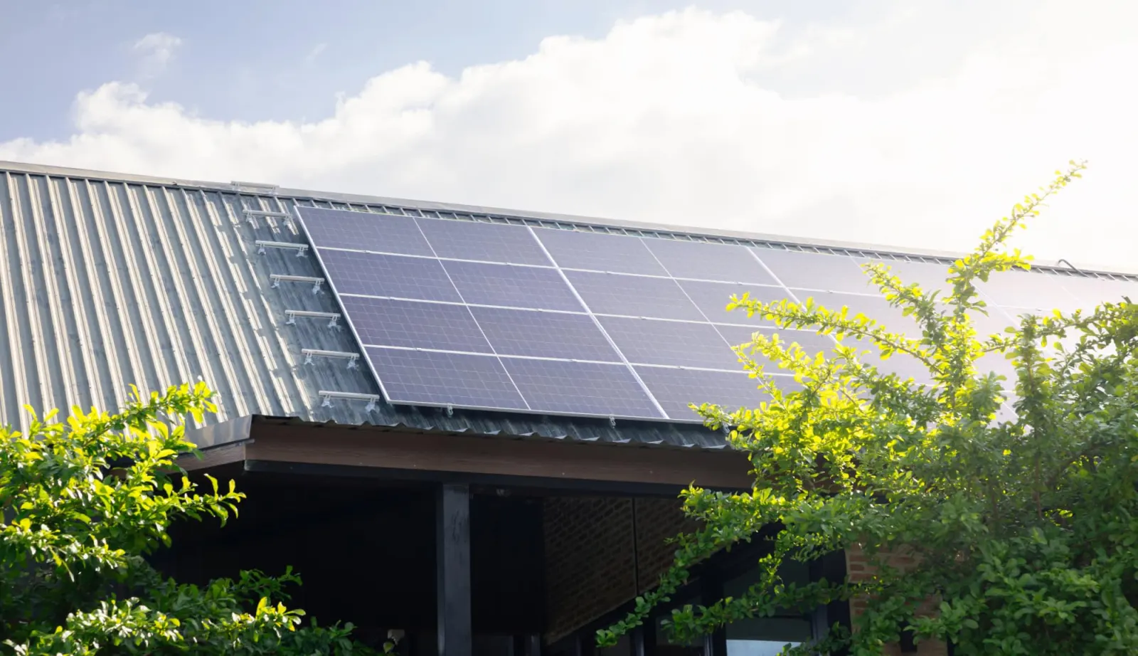 solar panels on residential roof